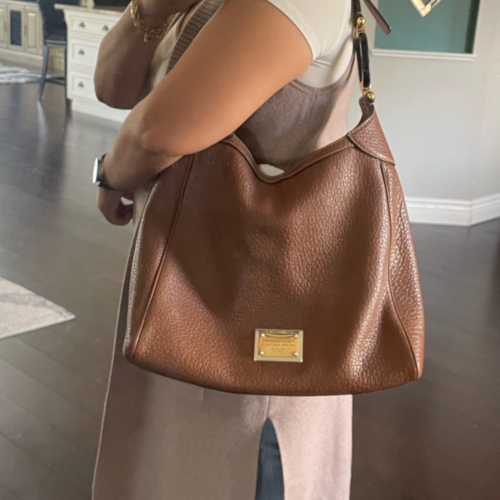 DOLCE & GABBANA Miss Dalia brown leather hobo bag